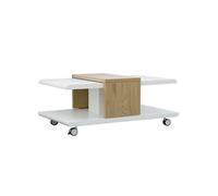 JODOK - Table Basse Blanche et Bois -