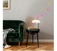 Table basse Bluetooth - Enceinte Intégrée Son Surround 360°, Charge USB, LED Ambiance, Design Sécurisé Sans Angle - Fibre de Carbone