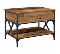 Table basse bois ancien - vidaXL - 70x50x50 cm - Bois d'ingénierie - Convertible - Design moderne - Robuste - Rectangle
