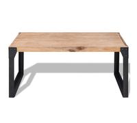 Table Basse Bois D'acacia Massif 100 X 60 X 45 Cm Marron