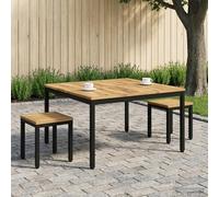 vidaXL Table Basse Naturel et Noir 100 x 100,5 x 45 cm