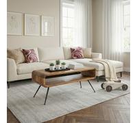 Table basse Bois de mangue massif 105cm Table de salon Table d'appoint Rangement