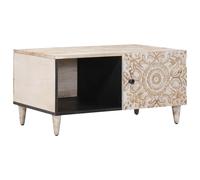 Table basse Bois de mangue massif en bois Mobilier rectangulaire Décor vidaXL vi