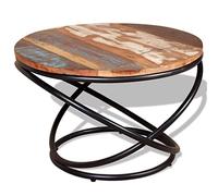 vidaXL Table basse Bois de récupération massif 60 x 60 x 40 cm Multicolore G