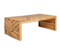 Table basse Bois de teck massif 110x35x38 cm Brun G