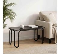 vidaXL Table Basse Noir 100 x 50 x 45 cm Bois d'ingénierie, Table Basse rectangulaire contemporaine, Meuble d’Accent Moderne pour Salon, Cuisine, Salle à Manger, intérieur, extérieur
