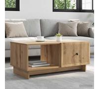 vidaXL Table basse Bois d'ingénierie vintage Rectangulaire Blanc brillant 90 x 50 x 40 cm