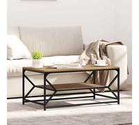 vidaXL Table basse Bois ancien avec étagère rectangulaire 51 x 50 x 40 cm