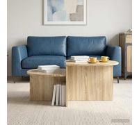 vidaXL Table Basse Sonoma Gris 100 x 50 x 40 cm Bois d'ingénierie, Table Basse élégante, Design épuré, déco Moderne pour Salon, pièce maîtresse Fonctionnelle pour Tous Les espaces