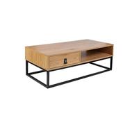 Home deco factory – Table basse – Abbott – Bois et métal – Marron et noir