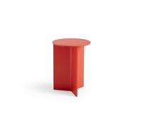 Table Basse Bois Fendu Ronde Ø35 Rouge Bonbon