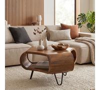 FineBuy Table Basse 60x60x38,5 cm Bois Massif Manguier, Organique Forme