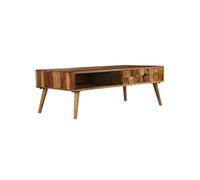 Table basse Bois massif avec finition miel 110x50x37 cm
