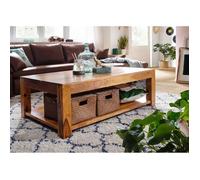 Table basse - Bois massif d'acacia laqué (Miel) - OXFORD 0318