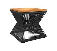 vidaXL Table basse Bois d'acacia massif, base en fil de fer noir, table centrale