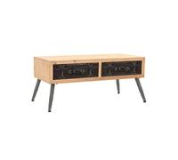 Table Basse Bois Massif De Sapin 115 X 55 X 50 Cm Marron