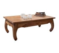 FineBuy Table Basse Opium 110x60x40 cm Bois Massif Sheesham Marron Foncé