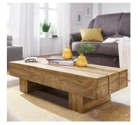 Table Basse Bois Massif - FINEBUY - 120x30x45cm - Style Maison de Campagne - Marron
