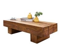 FineBuy Table Basse Bois Massif 120x30x45cm Table d'appoint Table de salon