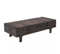 Table Basse Bois Massif Style Vintage 120 X 55 X 35 Cm Brun