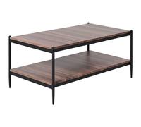 Table Basse Bois Sombre Et Noir Avoca Bois foncé