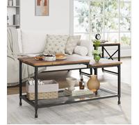 Table basse - Bois - style scandinave - Rectangulaire - petite table basse 100x50x45cm Marron