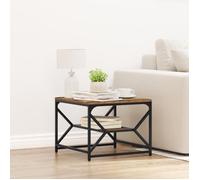 vidaXL Table basse Bois ancien avec étagère rectangulaire 51 x 50 x 40 cm