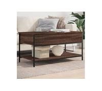 Vidaxl Table Basse Chêne Marron 100x50x50cm Bois D'ingénierie Et Métal Multicolore