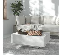 vidaXL Table basse 836598 gris béton en bois d'ingénierie 100x100x31 cm