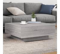 vidaXL Table basse sonoma gris 100x100x31 cm bois d'ingénierie 836600