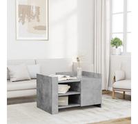 Table basse gris béton 100x50x50 cm bois d'ingénierie, table latérale, table de salon, table d'accent, bout de 848363