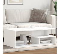 vidaXL - Table basse 102x55x35 cm en bois d'ingénierie - Blanc