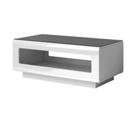 Table basse BREDA - Blanc brillant - 110x60 cm - Style design moderne