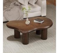 Table Basse Brown Cloud, Table Basse Moderne et irrégulière, Table à thé Minimaliste asymétrique Unique, à 4 Pieds, idéale pour Le Salon ou Le Bureau,A Brown 46in