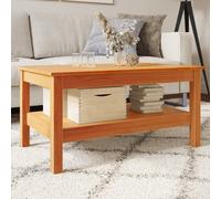 Table basse brun cire 80x50x40 cm pin massif