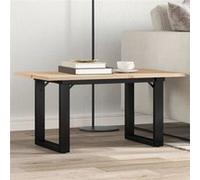 Table basse cadre en O 80x50x40 cm bois de pin massif et acier