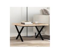 Table Basse Cadre en X, Table d'Appoint, Bout de Canapé, Meuble de Salon Salle de Séjour, 60x60x40,5cm Bois de Pin 3282748