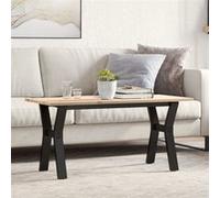 Table Basse Cadre en Y Table d'Appoint Salon Bois de Pin Massif et Acier vidaXL