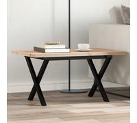 Table Basse Cadre en Y Table d'Appoint Salon Bois de Pin Massif et Acier vidaXL