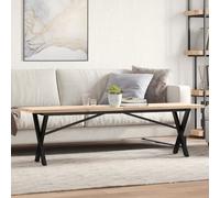 Table Basse Cadre en Y Table d'Appoint Salon Bois de Pin Massif et Acier vidaXL