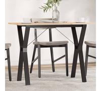 Table Basse Cadre en Y Table d'Appoint Salon Bois de Pin Massif et Acier vidaXL