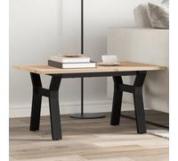 Table Basse Cadre en Y Table d'Appoint Salon Bois de Pin Massif et Acier vidaXL