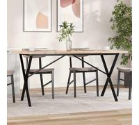 Table Basse Cadre en Y Table d'Appoint Salon Bois de Pin Massif et Acier vidaXL
