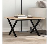 Table Basse Cadre en Y Table d'Appoint Salon Bois de Pin Massif et Acier vidaXL