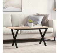 Table Basse Cadre en Y Table d'Appoint Salon Bois de Pin Massif et Acier vidaXL
