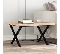 Table Basse Cadre en X, Table d'Appoint, Bout de Canapé, Meuble de Salon Salle de Séjour, 60x60x40,5cm Bois de Pin 3282748