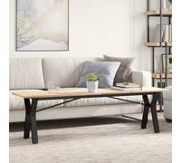 Table Basse Cadre en Y Table d'Appoint Salon Bois de Pin Massif et Acier vidaXL