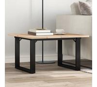 Vidaxl Table Basse Cadre En O 70x70x40 Cm Bois De Pin Massif Et Fonte Multicolore