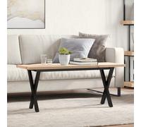 Table Basse Cadre en Y Table d'Appoint Salon Bois de Pin Massif et Acier vidaXL