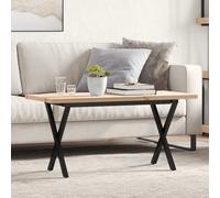 vidaXL Table Basse Cadre en X, Table d'Appoint, Bout de Canapé, Meuble de Salon Salle de Séjour, 100x50x45,5 cm Bois de Pin 3282754 Marron G